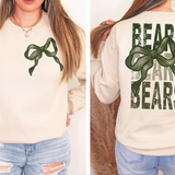 Bears Matching Stacked Camo Greens DTF Print