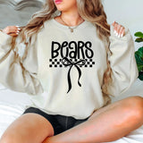 Bears Simple Bow Checker DTF Print