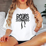 Bears Simple Bow Checker DTF Print