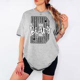 Bears Varsity Stripes DTF Print
