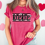 Bebe Black and White Hearts DTF Print