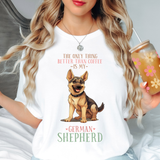 Better Than Coffee German Shepard DTF Print