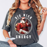 Big Nick Energy Checker Santa DTF Print