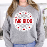 Big Reds Checker Circle DTF Print