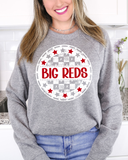 Big Reds Checker Circle DTF Print