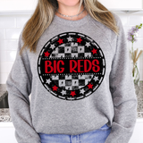 Big Reds Checker Circle DTF Print