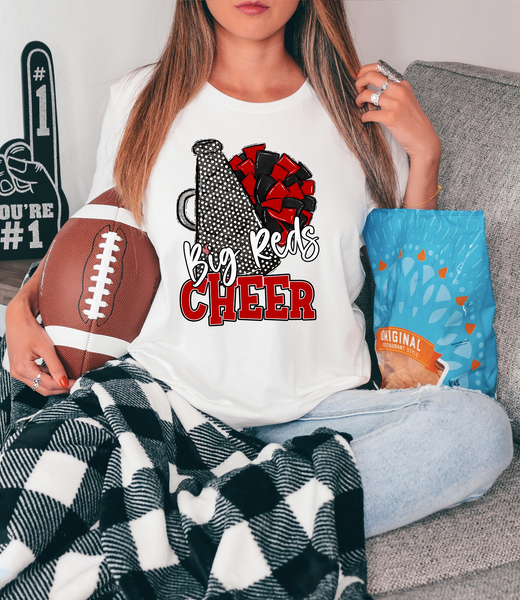 Big Red Cheer Megaphone DTF Print