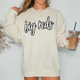 Big Reds Crackle Cursive Teams DTF Print