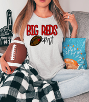 Big Reds Spirit Football DTF Print