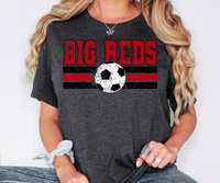 Big Reds Soccer Grunge DTF Print