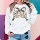 Bison Grey Camo Bow DTF Print