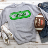 Bison Retro Team Oval DTF Print