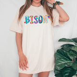 Cheery Bison Single Line DTF Print