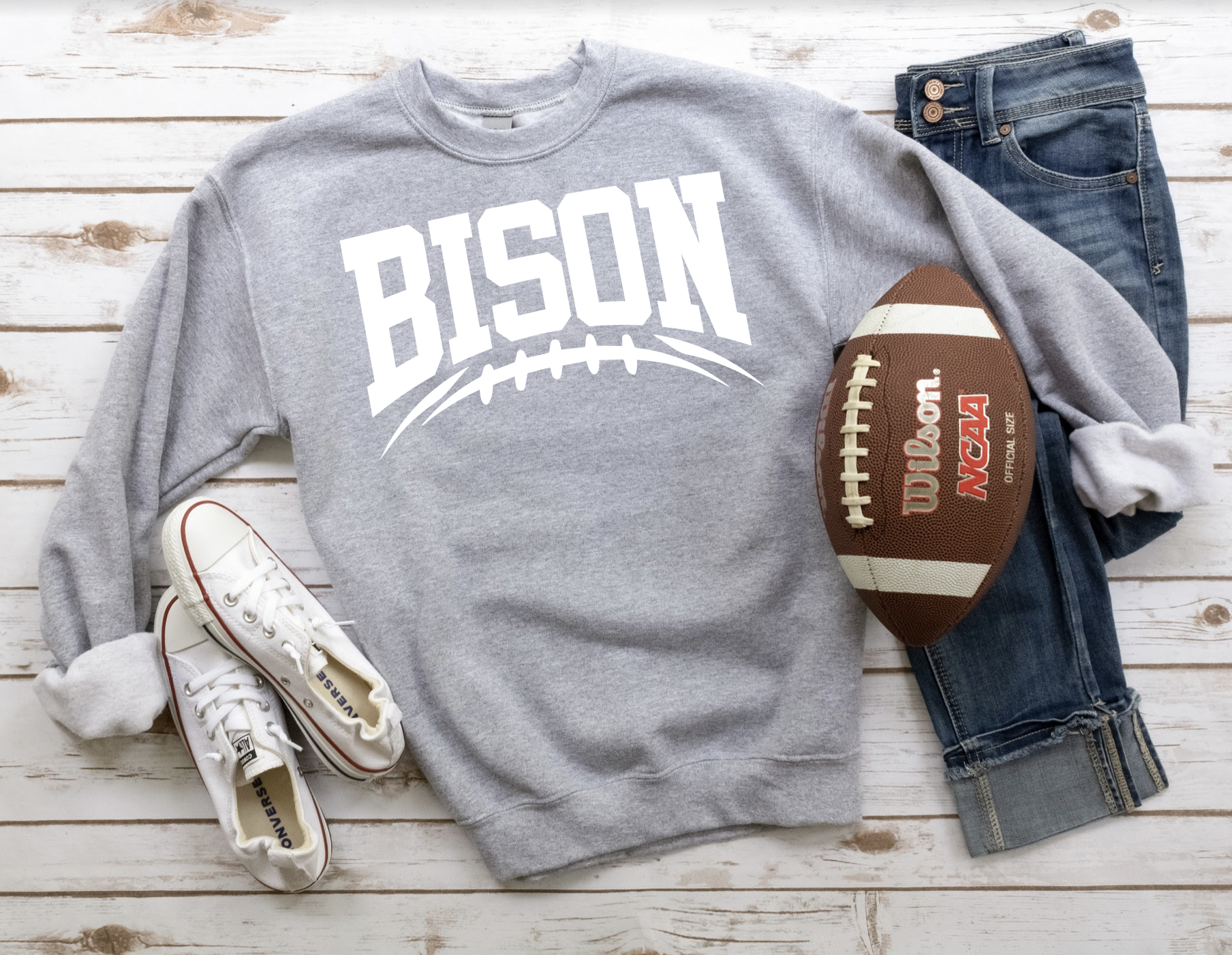 Bison Football Arched DTF Print