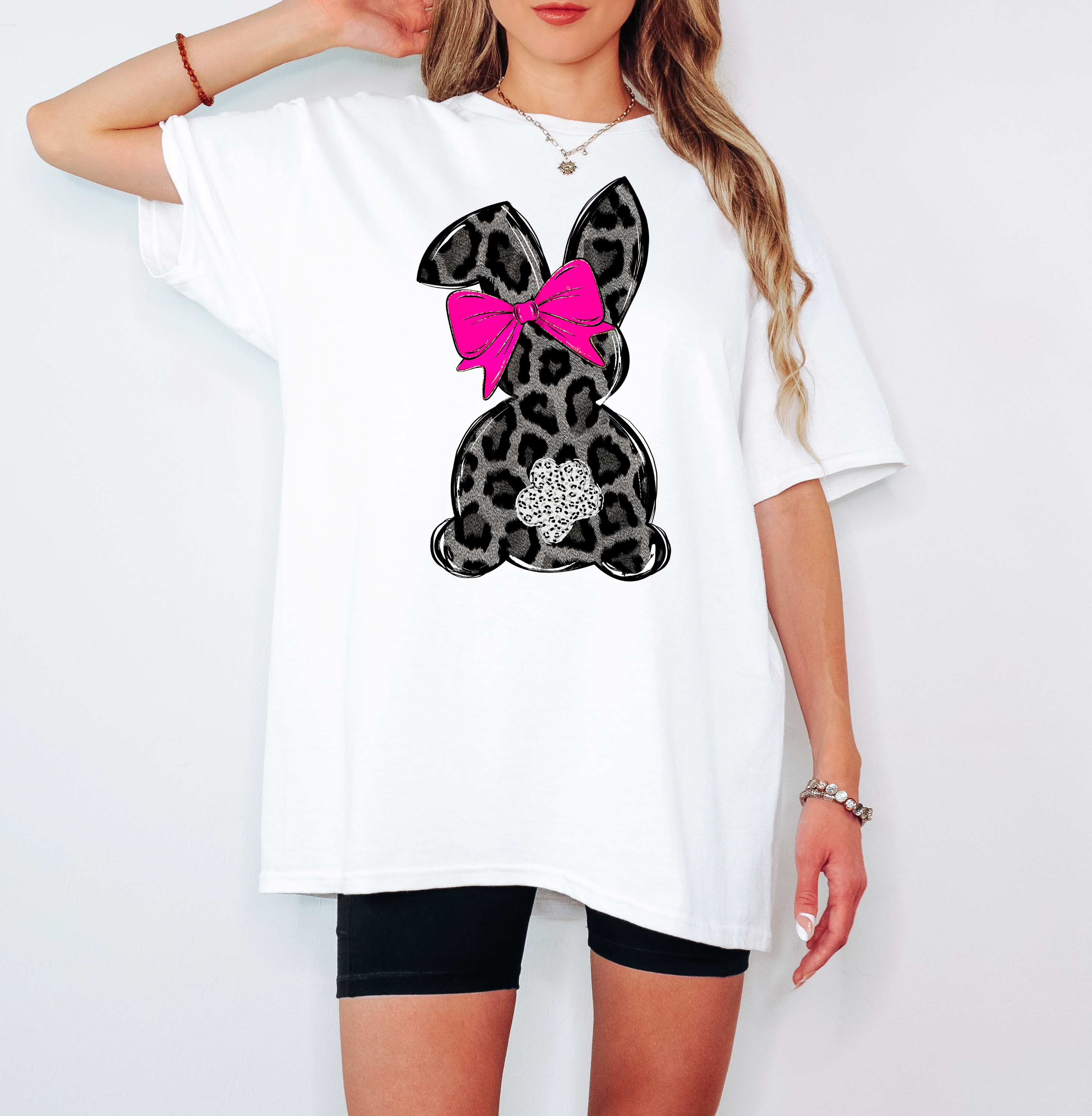 Leopard Bunny DTF Print - Torch Light