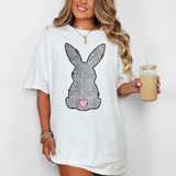 Black Leopard Bunny DTF Print