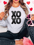 XOXO Stacked Sequin Effect DTF Print