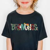 Bronchos Christmas Doodle DTF Print