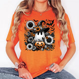 Black White Halloween Ghost DTF Print