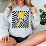Blazers Checker Bolt DTF Print