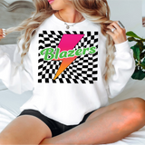 Blazers Checker Leopard Bolt DTF Print