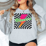 Blazers Checker Leopard Bolt DTF Print