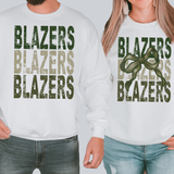 Blazers Matching Stacked Camo Greens DTF Print