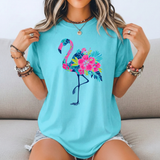 Summer Blue Flamingo DTF Print