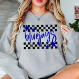 Bluejays Checker Star DTF Print
