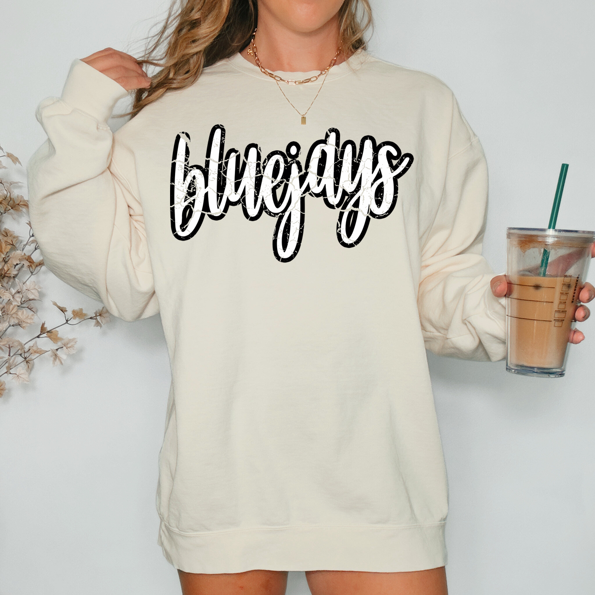 Bluejays Crackle Cursive Teams DTF Print