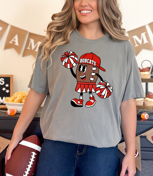 Bobcats Football Girl DTF Print