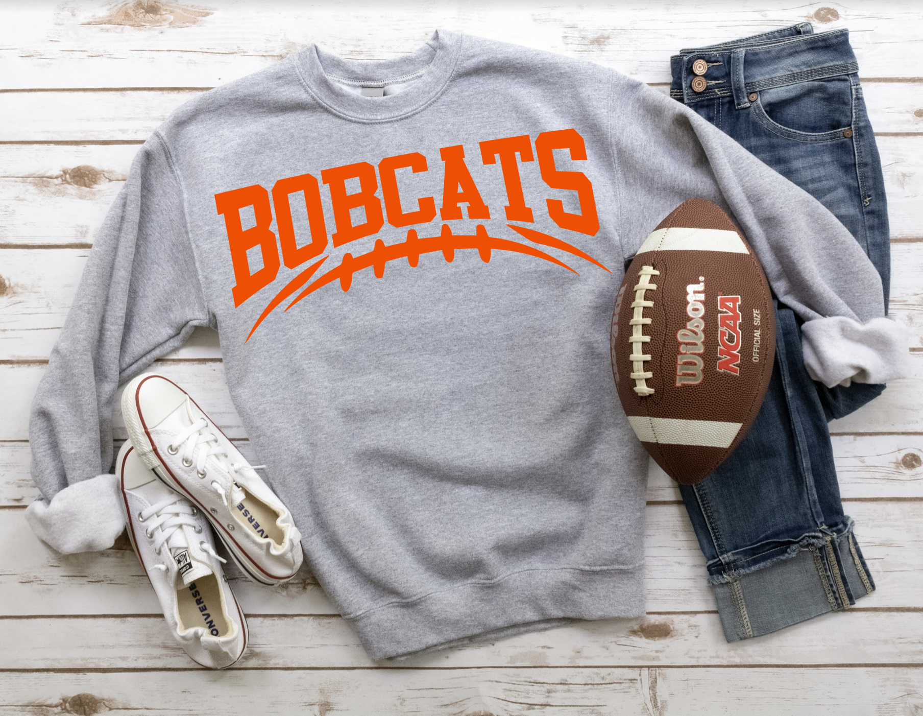 Bobcats Football Arched DTF Print