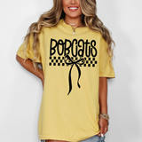 Bobcats Simple Bow Checker DTF Print