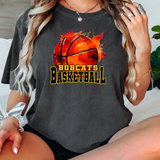Bobcats Splash Basketball DTF Print