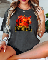 Bobcats Splash Basketball DTF Print