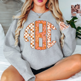 Custom Boho Fall Monogram DTF Print