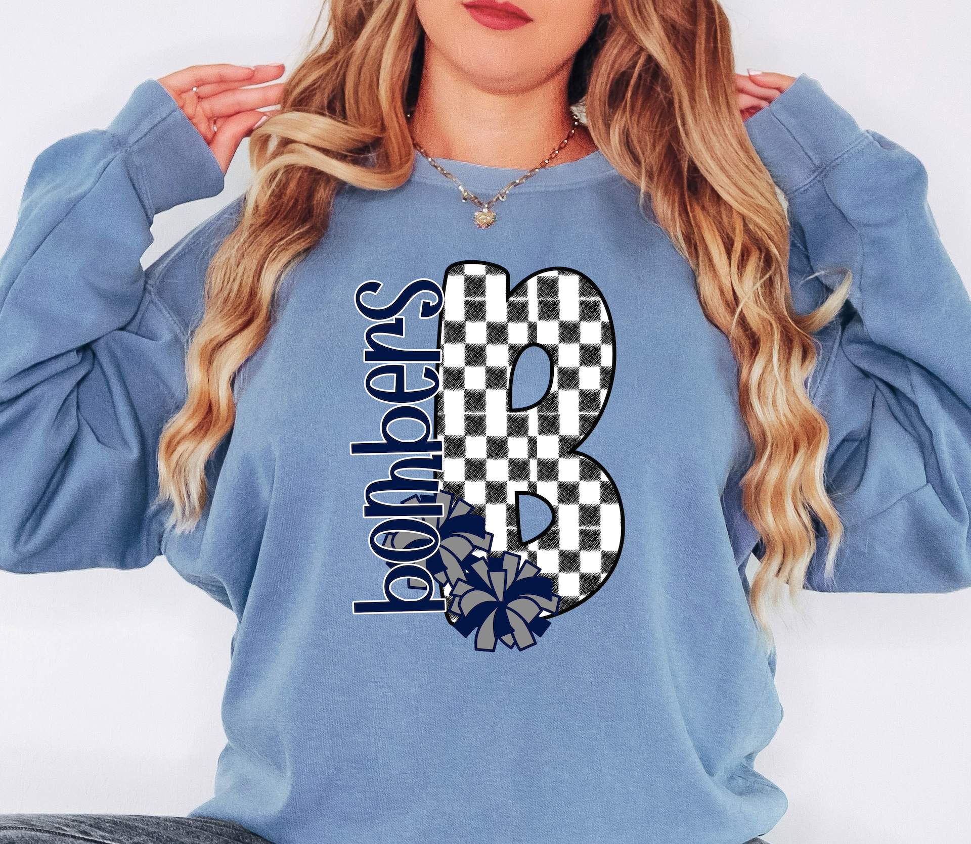 Bombers Checker Cheer DTF Print