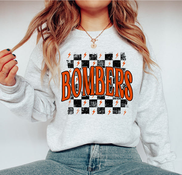 Distressed Checker Bombers DTF Print