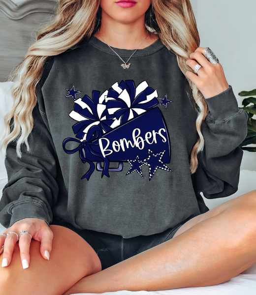 Bombers Cheer Megaphone Stars DTF Print