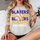 Blazers Baseball Bookworm Repeat DTF Print