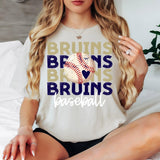 Bruins Baseball Bookworm Repeat DTF Print