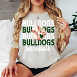 Bulldogs Baseball Bookworm Repeat DTF Print