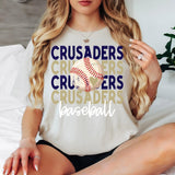 Crusaders Baseball Bookworm Repeat DTF Print
