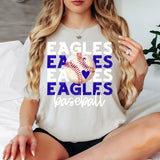 Eagles Baseball Bookworm Repeat DTF Print