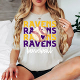 Ravens Baseball Bookworm Repeat DTF Print