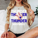 Thunder Baseball Bookworm Repeat DTF Print