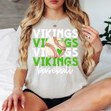 Vikings Baseball Bookworm Repeat DTF Print