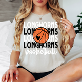 Longhorns Basketball Bookworm Repeat DTF Print