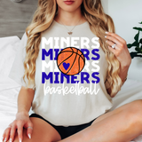 Miners Baskteball Bookworm Repeat DTF Print