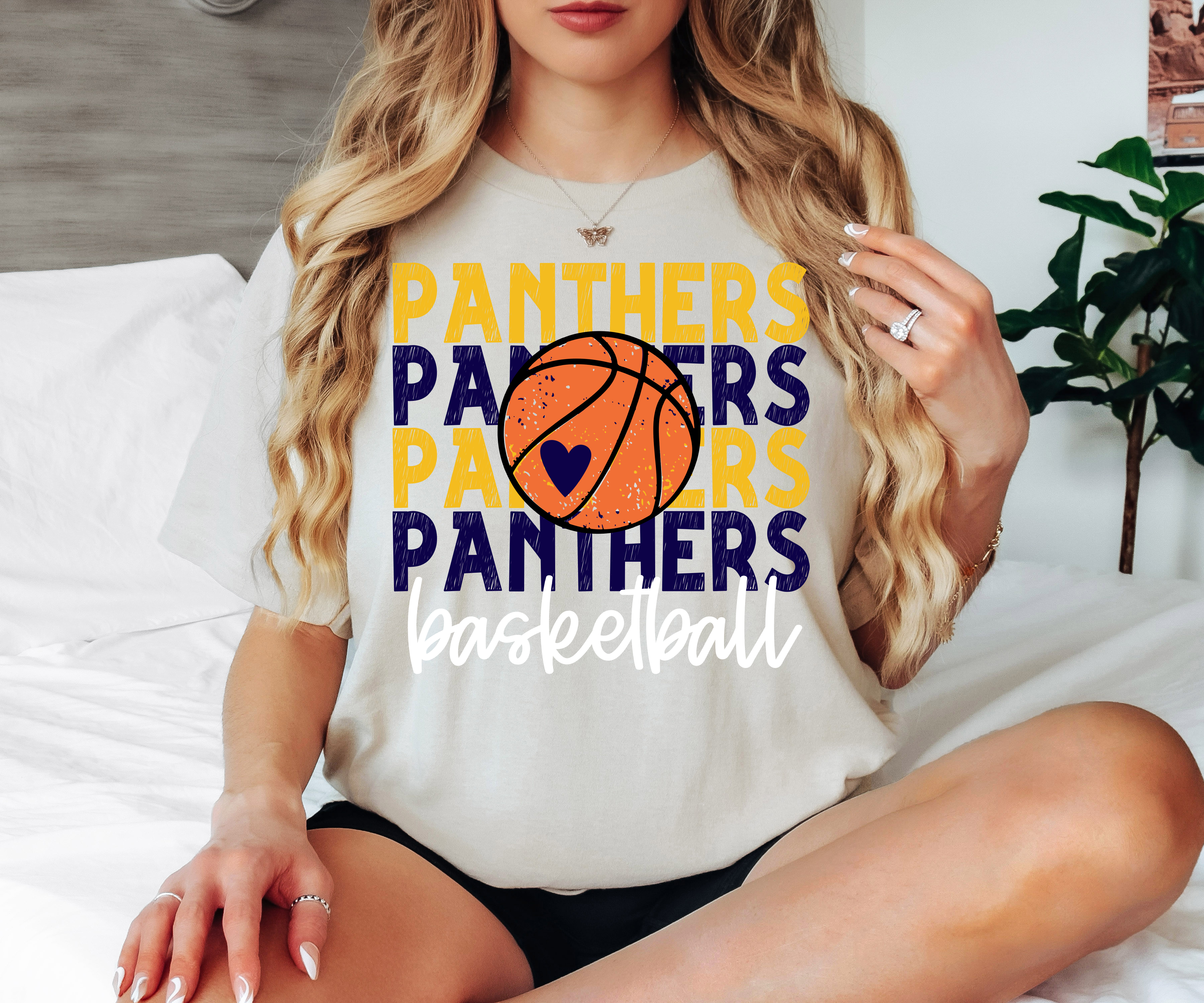 Panthers Basketball Bookworm Repeat DTF Print